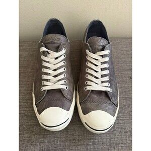 Men’s Converse Jack Purcell Grey Leather Shoes Size Men’s 9.5 W 11.5 *Read*